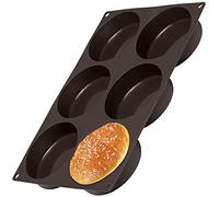Lurch FlexiForm 85081 - Stampo in Silicone per Pattys da 10 cm, 6 Scomparti, Colore: Marrone