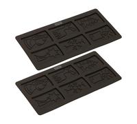 LURCH FlexiForm Spekulatius - Set di 2 stampi per biscotti speculativi, colore: Marrone