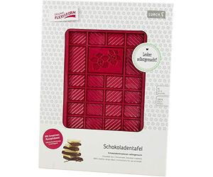 Lurch Germany FlexiForm - Stampo in Silicone per Barrette di Cioccolato, 11,9 x 20,3 cm, Colore: Rosso Rubino