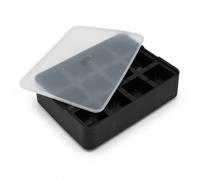 LURCH Stampo Per Ghiaccio Con Coperchio 12 XXL Cubi 4x4 cm In Silic Platin Nero