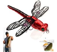 Lure Dragonfly Fishing Baits,Lifelike Artificial Lures For River Fishing,Fly Bait Double Skirted Wings With Hook Simulation Pseudo For Rivers, Ponds, Saltwater, Coastal Areas(C)