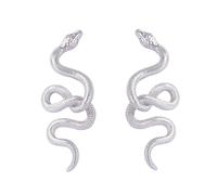 lureme Orecchini a perno a forma di serpente a spirale, da donna, in oro e argento, stile vintage, gioielli di dichiarazione (er006448), One size, Metallo, Non pietra preziosa