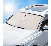 Lureon Parasole auto parabrezza interno pieghevole, parasole auto interno - blocca i raggi UV, polvere, mantiene l’auto fresca, si adatta a molti veicoli. (L: H80xB142cm)