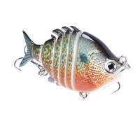 Lures da pesca al Bar, esche da pesca dorate,Lures di Pesce a più articolazioni con gancio - Esca per naufragare lenta colorata, attrezzatura da pesca alla linea per esterni