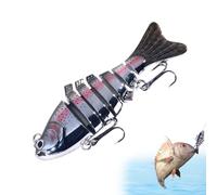 Lures da pesca all'oro, crankbaits per la pesca, gigli da pesca ad acqua dolce a più articolazioni con gancio, esche colorate di pesce gatto da 10 cm, accessori da pesca portatile per tutte le l