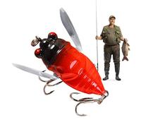 Lures De Cigade - Esca da pesca in acqua, esche artificiali dure | Giglio da pesca pesanti pesanti 3D per posatoi e stagno d'acqua pesca con design realistico della cicala