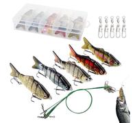Lures de pêche pour les Basses, Bait de Nuoto, BAITS Portable 5X - Laupchage à coulures à coulures lentes, esche de pesca truscenc pour l'eau salée et l'eau douce