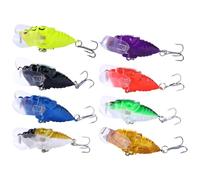 Lures di cicala per pesca, esche da pesca Cicada - 8 pezzi Simulazione di bassi BASI BAITS - Credata d'acqua dolce, false essiccazioni realistiche per famiglie, pescatori entusiasti