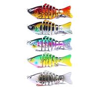 Lures Esca Pesca Esca, 7 Esche Basso Tipo Sezione e esche con Occhi 3D, Supporti versatili per Ruscelli Fiumi Ponds Lakes Acqua