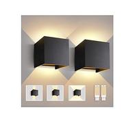 Lureshine 2 Pezzi Applique Lampadine G9 Sostituibili Applique da Parete Interno Angolo del Fascio Regolabile Bianco Caldo 3000K IP65 Applique Esterno in Alluminio per Camera da Letto Soggiorno Bagno