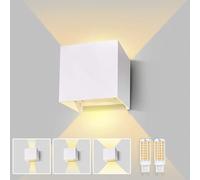 Lureshine Applique da Parete Interno G9 LED Lamp Angolo del Fascio Regolabile Lampada Alluminio Bianco Caldo 3000k Aplique LED da Parete Interni Adatto per Interni/Esternicamera (Bianco 1 Pezzi)