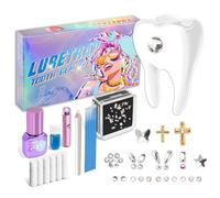 Luretrap Kit fai da te con gemme per denti con GIue, 30 pezzi, cristallo GIue Jewelry Starter kit