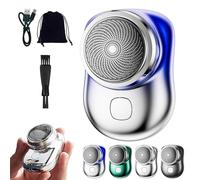 Lureza - Lureza Shaver, 2025 Upgrade Mini-Shave Portable Electric Shaver, Mini Shavers for Men, for Car, Travel, Home Use (Silver Blue)