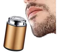 Lureza Mini Shaver, Mini-Shave Portable Electric Shaver, Pocket Size Portable Electric Razor for Men, Wet and Dry IPX-7 Waterproof (Gold)