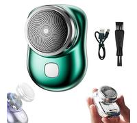 Lureza Shaver, Lureza Mini Portable Shaver, Pocket Size Portable Electric Shavers For Men With Led Display, IPX-7 Waterproof, USB Rechargeable, For Travel Office Business Trip (Green)
