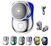 Lureza Shaver, Lureza Mini Shave Portable Electric Shaver, USB Rechargeable for Travel Office Business Trip(Gradient Blue)