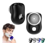 Lureza Shaver, Lureza Mini Shaver, 2025 New Upgrade Pocket Shavers USB Mini Shavers, Pocket Size Waterproof Razor Washable Portable for Travel, With Digital Display, Wet and Dry (Black)