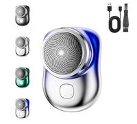 Lureza Shaver, Lureza Mini Shaver, Mini Shave Portable Electric Shavers, Waterproof Wet and Dry Electric Razor for Home, Car, Travel (Blue,A)