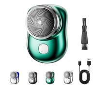 Lureza Shaver, Lureza Mini Shaver, Mini Shave Portable Electric Shavers, Wet and Dry with Digital Display for Home, Car, Travel (Green)