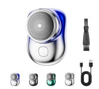 Lureza Shaver, Lureza Mini Shaver, Mini Shave Portable Electric Shavers, Wet and Dry with Digital Display for Home, Car, Travel (Blue)