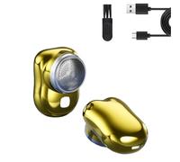 Lureza Shaver, Lureza Mini Shaver, New Model Mini Dual-Head Electric, Pocket Size Portable Electric for Men, Washable Razor (Gold)