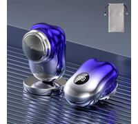Lureza Shaver, Lureza Mini Shaver, Pocket Size Portable Electric Shavers for Men, for Travel, with Digital Display, Wet and Dry(Blu)