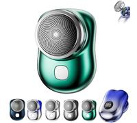 Lureza Shaver, Lureza Mini Shaver, Pocket Size Portable Electric Shavers for Men, Waterproof and Rechargeable, for Travel, Office, and Business Trip (Green)