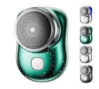 Lureza Shaver, Lureza Mini Shaver, Pocket Size Portable Electric Shavers for Men, Waterproof Wet and Dry for Home, Car, Travel (Green)