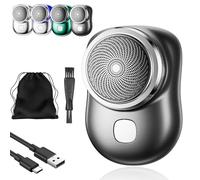 Lureza Shaver, Lureza Mini Shaver, Tlopa Mini-Shave Rasoio elettrico portatile, rasoio potente Wet & Dry per viaggi, ufficio e lavoro con spazzola per la pulizia (Black)