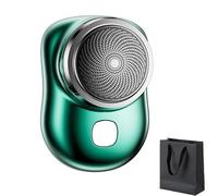 Lureza Shaver, TLOPA Mini-Shave Portable Electric Shaver, Pocket Size Portable Electric Razor for Men, Waterproof, Dry & Wet Shaving, for Travel Office Business Trip (Green)