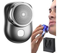 Lureza Shaver, TLOPA Mini-Shave Portable Electric Shaver, Pocket Size Portable Electric Razor for Men, Waterproof, Dry & Wet Shaving, for Travel Office Business Trip (Black)