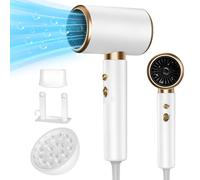 LURICO 2400W Asciugacapelli Ionico, Asciugacapelli Professionali, Phon Capelli con diffusore, e concentratore 2 Velocità/3 Temperatura, Protezione dal Surriscaldamento, per Viaggi e Casa, Regalo