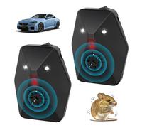 LURICO 2PCS Ultrasuoni per Topi Auto, Repellente Topi con Ultrasuoni e Luce LED, Doppia Modalità, Automatico, Universale per Auto Camion Furgoni.