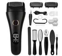 LURICO Pedicure Elettrico Professionale 17 in 1 Kit Calli Piedi Rimozione con 3 Velocità Regolabili, Lima Elettrica per Piedi, Raspa Elettrica e Massaggiatore per Casa/SPA - Ideale per Donne e Uomini