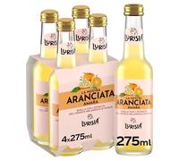 Lurisia La Nostra Aranciata Amara - 4 Bottiglie da 275ml, Bevanda Analcolica Prodotta con il Succo delle Arance Italiane e l’Estratto di Melangolo di Puglia