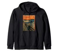 L'urlo di Munch Expressionism Art Felpa con Cappuccio