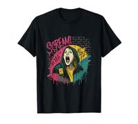 L'urlo Graffiti Arte Cultura Pop Horror Street Style Maglietta