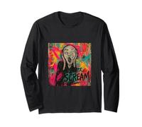 L'Urlo Graffiti Pop Art Espressionista Urban Style Maglia a Manica