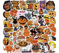LURNODY 100 Pezzi Adesivi Halloween Bambini Adesivi Zucca Di Halloween Fai da Te Decorazione di Halloween, Adatto per Feste di Halloween, da Attaccare a Finestre e Volti