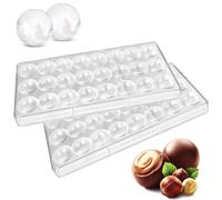 LURNODY 2 Pacchi Stampi per Cioccolatini, Stampo In Silicone a Mezza Sfera 24 Cavità Stampo da Forno In Silicone, per Preparare Cioccolato Fai da Te, Cubetti di Ghiaccio, Caramelle E Torte Nuziali