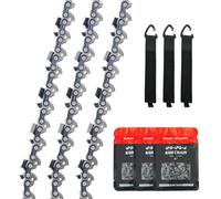 LURNODY 3 Pezzi Catena per Motosega 28 Maglie di Azionamento, 4 in Mini Catena di Ricambio per Motosega, Catene per Motosega Elettrica Portatile a Batteria, Basse Vibrazioni, Non Facile da Rompere
