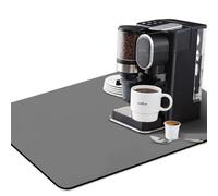 LURNODY Tappetino Per Lavello Cucina 40*60cm, Tappetino Macchina Caffe Super Assorbente, Accessori Cucina Adatto Per Banconi Cucina, Asciuga Stoviglie, Macchine Da Caffè, Tappetini (Grigio Scuro)