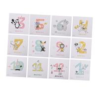 Lurrose 1 Adesivi Per Mese Numeri Più Bello Evento Decalcomania Mensile Del Etichetta Mutevole Uno Adesivi Per Shower Vecchio Mesi in lamiera Di Rame