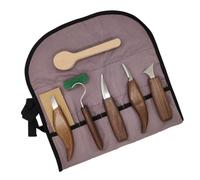 Lurrose 1 Set Da 7 Pezzi strumento per intagliare il carpentiere scalpello da intaglio a mano utensili da intaglio a cucchiaio Kit di intaglio del legno con cucchiaio di legno