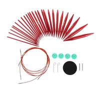 Lurrose 1 set di ferri da maglia: set di ferri circolari intercambiabili in alluminio a forma di U, design staccabile per una tessitura dei maglioni a mano.
