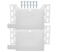Lurrose 1 set di vaschetta raccogligocce per condensa del condizionatore | 2 vaschette in plastica per l'acqua del condizionatore con 12 viti per tubo da 16 mm per unità interne ed esterne split
