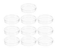 Lurrose 10 Pezzi Capsula di Petri in Plastica Trasparente con Coperchio per | Piastre per Coltura, Uso in Aula e Prove di Chimica, Superficie Liscia, Struttura Robusta