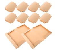 Lurrose 10 Pezzi Copertine Autoadesive in Carta Kraft Khaki per Libri di Testo e Quaderni, Scrivibili, Resistenti, per Scuola e Biblioteca, Confezione da 10 Fogli Formato A4