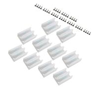 Lurrose 10 Pezzi Guida per Porte Doccia Scorrevoli in Plastico Bianco Antiscivolo Leggero per Bagni e Altre Occasioni Funzione di Fermaporta e Limitatore di Scorrimento