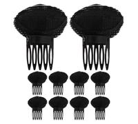 Lurrose 10 pezzi Inserti volumizzanti per capelli: clip per sollevare la frangia senza lasciare traccia - Cuscinetti volumizzanti in spugna invisibili per acconciature voluminose con frangia -